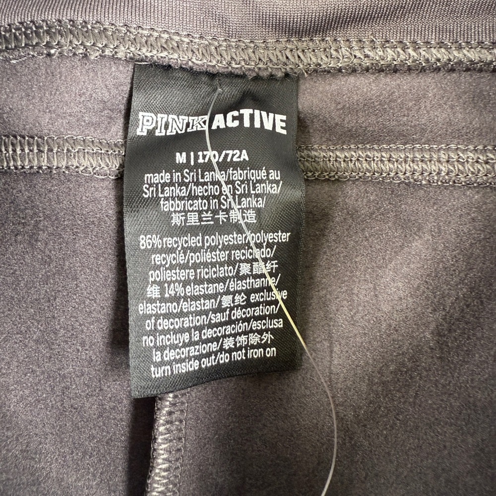 PINK Active Varsity High Waist Full Length Winter Leggings Medium Gray Cargo - Picture 3 of 7